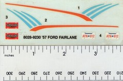 AMT/ERTL No. 8028 1:25 1957 Ford Fairlane 500 Decal Only Not A Kit