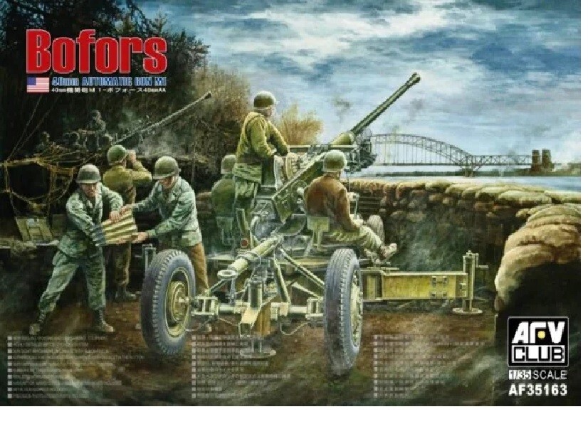 AFV Club 1/35 BOFORS 40mm Automatic Gun M1 #35163 📌USA📌Sealed📌