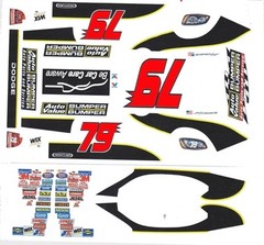 #79 Kasey Kahne Auto Value Dodge 1/24th – 1/25th Scale Waterslide Decals
