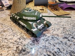 1/35th Scale Tamiya T-34-85 Soviet Armor Tank Model Built