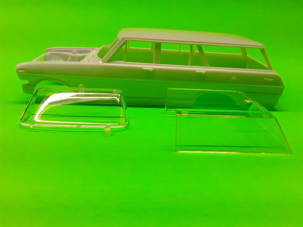 1963 Nova Chevy II Station Wagon 1/25 Windshield Glass Body Shell Model Car AMT