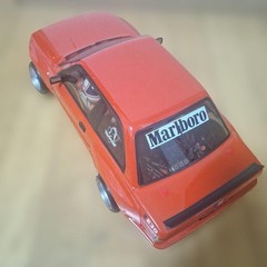 BMW E30 1/10 RC Car Body Shell Marlboro Red LED Headlights