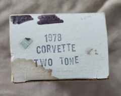 1978 Corvette Coupe Silver/Gray Tutone Dealer Promo Model Car With Box