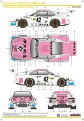 S.K.DECALS SK24105 Porsche 935 K3 Le Mans 1980 Silk-Screen Decals