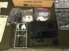 Revell Police Motorcycle Lights! Action! Sound! HS-802 Unassembled Model Kit 1/8
