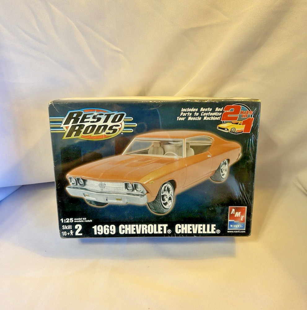 AMT CHEVROLET 1969 Chevelle 2in1 RESTO RODS model kit NEW in FACTORY SEALED BOX
