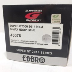 [Used] Ebro 1/43 B-MAX NDDP GT-R 2014 Super GT 300 Class White