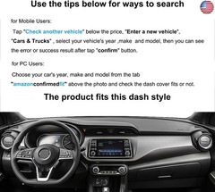 Yiz Dash Cover Mat Custom Fit for Nissan Kicks/Kicks E Power Dashboard Pad