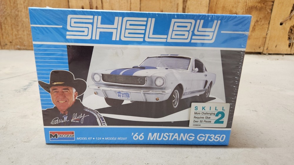 Monogram ’66 Mustang Shelby GT-350 Model Kit 1989 – 1:24 Scale – Sealed Box