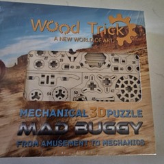 Wood Trick Mechanical 3D Puzzle Mad Buggy Wooden DIY Model Car Kit New Sealed