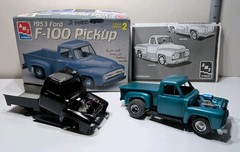 ✨2 TRUCKS✨ AMT/ERTL • 1953 Ford F-100 Pickup Truck • Model Kit #6467 • 1:25