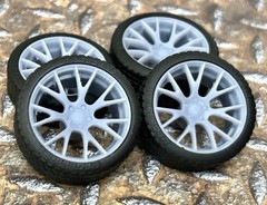 Resin 21/20 Inch: “Dodge Challenger Hellcat” Model car Wheels/Tires 1/24 scale