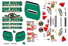 #0 Low Bucks Racing Ford or Chevy 1/24th – 1/25th Scale Waterslide Decals