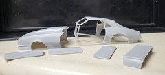 1/25 scale resin 3d printed Pro Mod 1967 Camaro drag body model separated parts