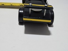 Vtg Pinewood Derby Custom Weighted Race Car Wood Racer OOAK Green Yellow Nickel