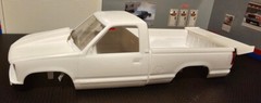 Resin Cowl Hood & Rear Spoiler Combo for ’92, ’96 & 454 SS Chevy P/U AMT 1/25.