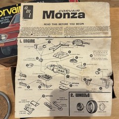 Vintage AMT 1969 Corvair Custom 1/25 Scale Model Kit #T159 Pre-Owned!!