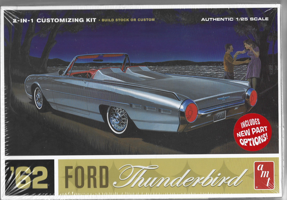 AMT 1962 ’62 Ford Thunderbird, Builds 1 of 2 Ways in 1/25 682 ST (104)