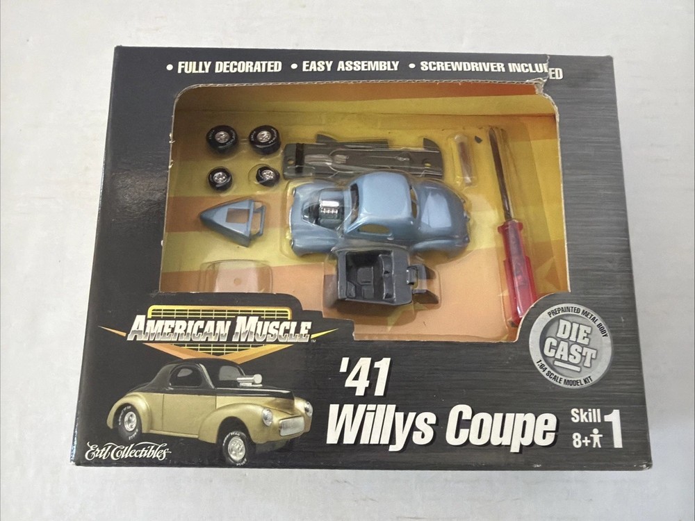 Ertl American Muscle ’41 Willys Coupe 1:64 Die Cast Model Kit 2000 In Package