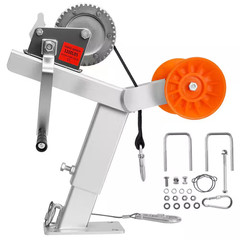 Boat Trailer Winch Stand with Roller, 1200 Lbs. Winch & 2 In. X 25 Ft. Winch Str