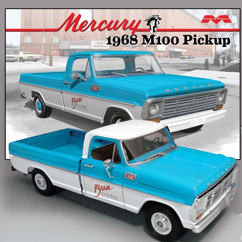 MOEBIUS MODELS 2740 1/25 1968 MERCURY M100 PICKUP PLASTIC MODEL KIT