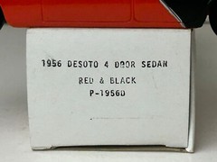 Jo-Han Reissue 1956 DeSoto Sedan Promo Car with Box, Red & Black