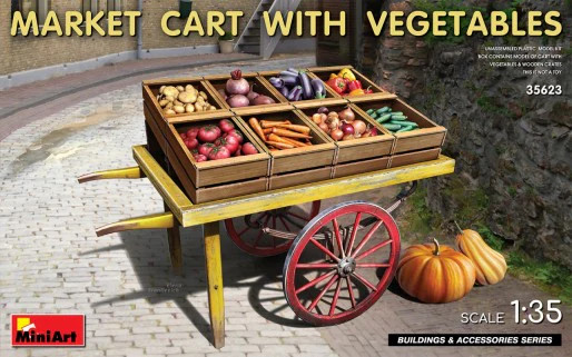 MiniArt 1/35 Market Cart w/ Vegetables 35623