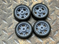 Resin 21/20 Inch “ ‘US Mags Flint” Model car Wheels/Tires 1/24 scale