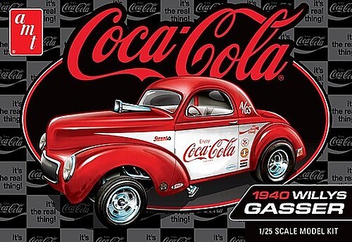 AMT 40 ‘Willys Coupe Coke Race Team – Plastic Model Vehicle Kit – 1/25 Scale