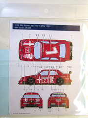 Decalpool 1:24 Scale Alfa Romeo 155 V6 Ti DTM 1993 Decal Sheet DP338 suit Tamiya