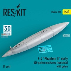RESRSU320119U 1:32 ResKit F-4 Phantom II Early 600-gallon Fuel Tank (Nestable)