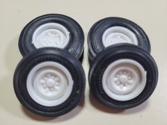 DON NICHOLSON’S BEL AIR SS UNPAINTED STEEL WHEELS FIRESTONE TROPHY GOODYEAR SLKS