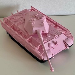1/35 Tiger II Porsche Turret 3D Printed Pink Model KitStatic Display Collectible