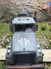 1:48 ?? Scale Modified Peterbilt Painted Plastic DIE Cast German Fuel Truck 7”