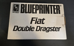 AMT Blueprinter Fiat Double Dragster Unassembled Plastic Model Kit Tires Decals