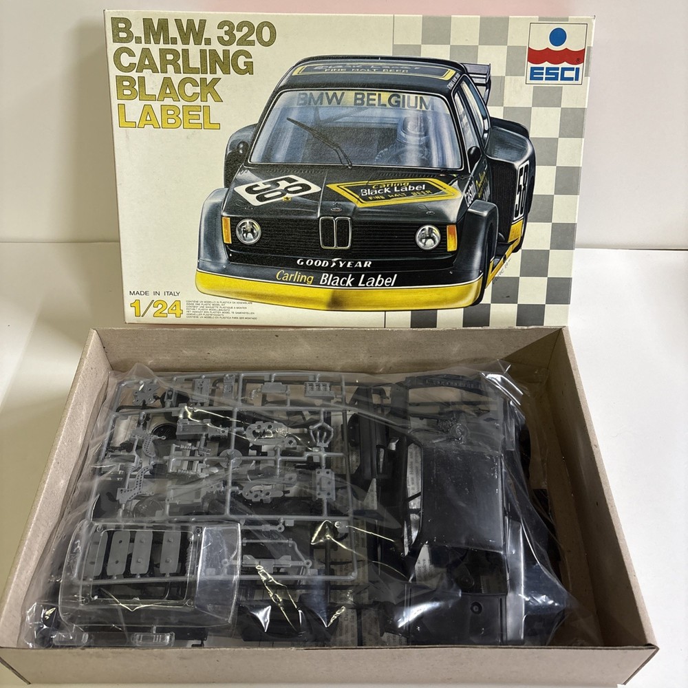 ESCI BMW 320 Carling Black Label 1/24 Model # 3005 Open Box Sealed Parts