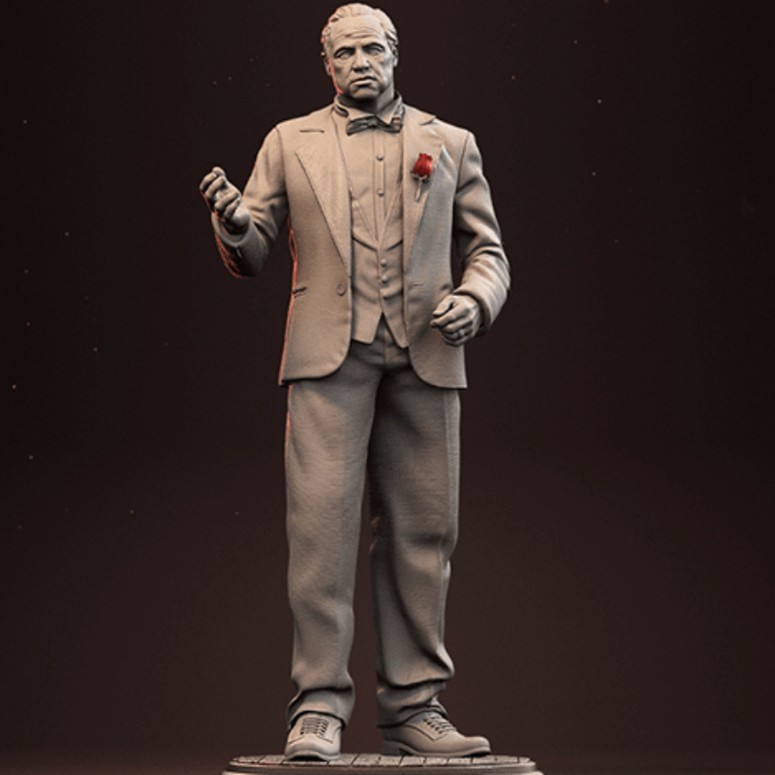 1/24 Scale Resin Figure Model Kit Gangster Godfather Unassembled, Unpainted Mode