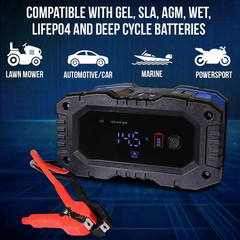 12V 20 Amp Smart Battery Charger Maintainer with Repair Mode Works with Lifepo4,