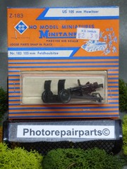 Roco Minitanks / (NEW) 1/87 WWII US 105mm Field Howitzer Lot # 7510K©