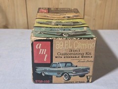 RARE ORG 1/25 AMT ’59 EL CAMINO CUSTOMIZING KIT STEERABLE WHEELS COMPLETE 60s