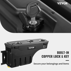 28 In. ABS Truck Bed Storage Box 6.6 Gal. Driver Side Truck Tool Box for Silvera