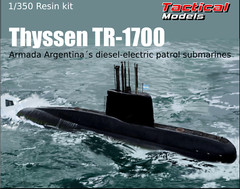 Thyssen TR-1700 ARA San Juan Submarine 1/350 scale Tactical Models 3D resin kit