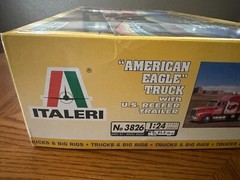 RARE Italeri American Eagle 18-Wheeler Truck 1/24 W/Reefer Trailer 3826 Complete