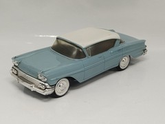 Vintage Blue & White 1958 Chevy Bel Air Dealer Promo Car