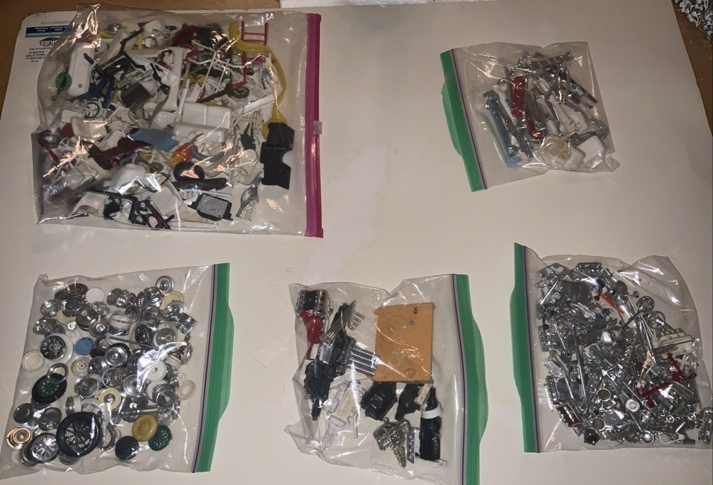 Junkyard Assortment of Plastic Parts for Model Cars or Trucks