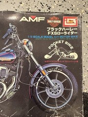 vintage Imai Harley Davidson FXS Low Rider 1/12th model kit 1982 open box