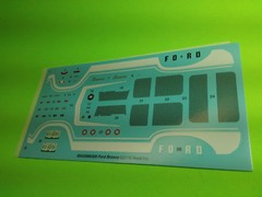 1966 FORD Bronco 4×4 1/25 waterslide decal sheet racing stripes model car parts