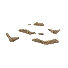 1/72 Diorama WWII Military Supplies Sandbag Wall Trench Bunker Scene Display DIY