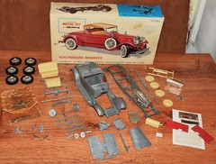 Hubley 1930 Packard Roadster #4860, Metal & Plastic Parts, Missing Chrome Parts