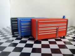 Toolbox Workbench Oil Pan Diesel Gas Vise Ramp 1/24 1/25 Scale Garage